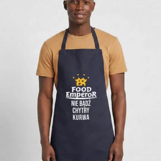 „Nie bądź chytry k*rwa”, apron