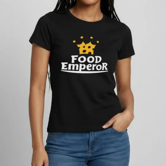 Food Emperor tee, black · women’s