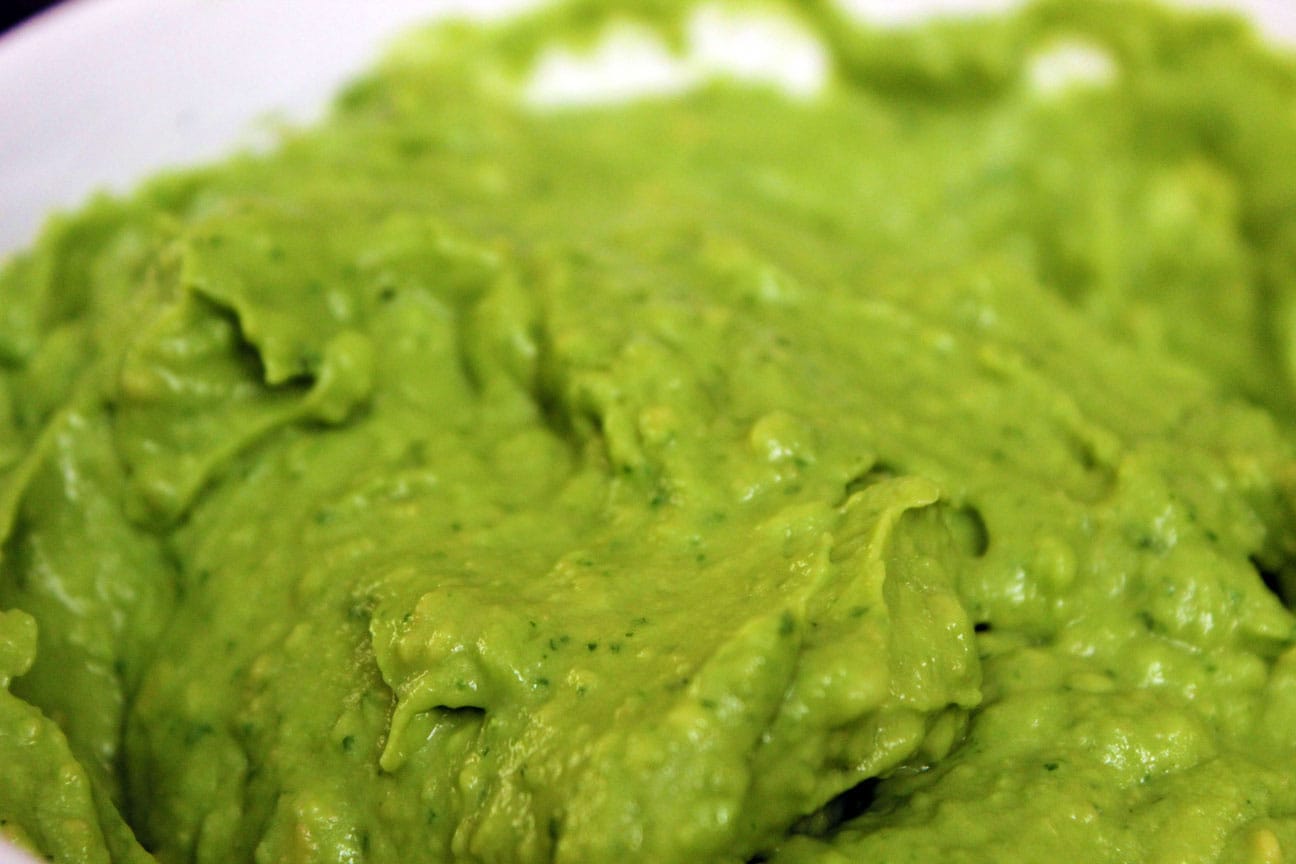 creamy guacamole with basil