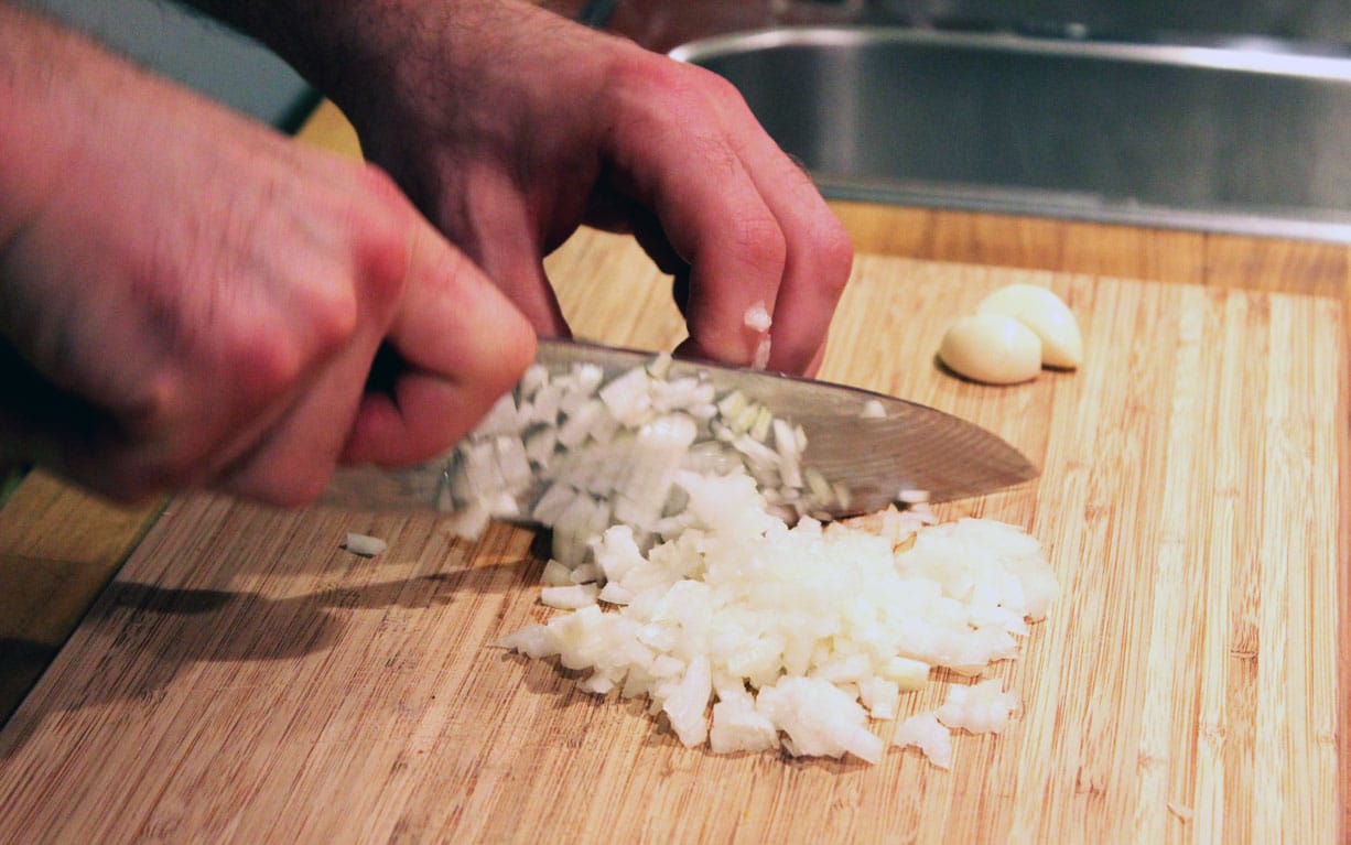 cutting onions