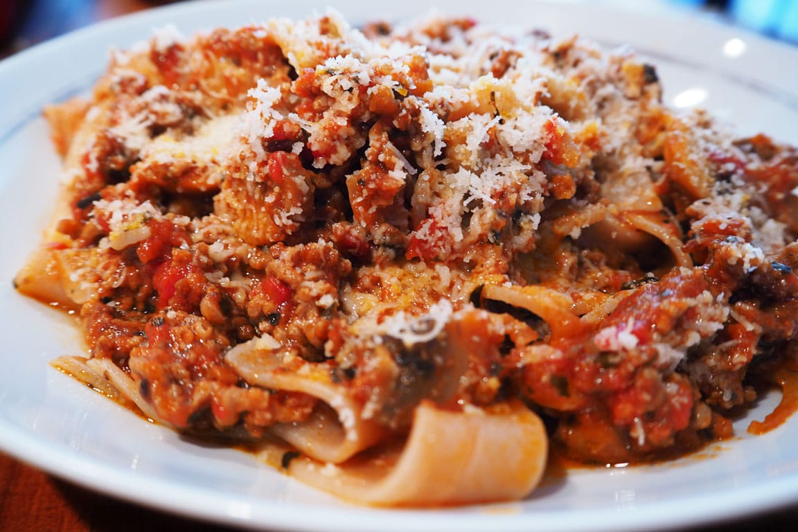 Pasta with bolognese sauce