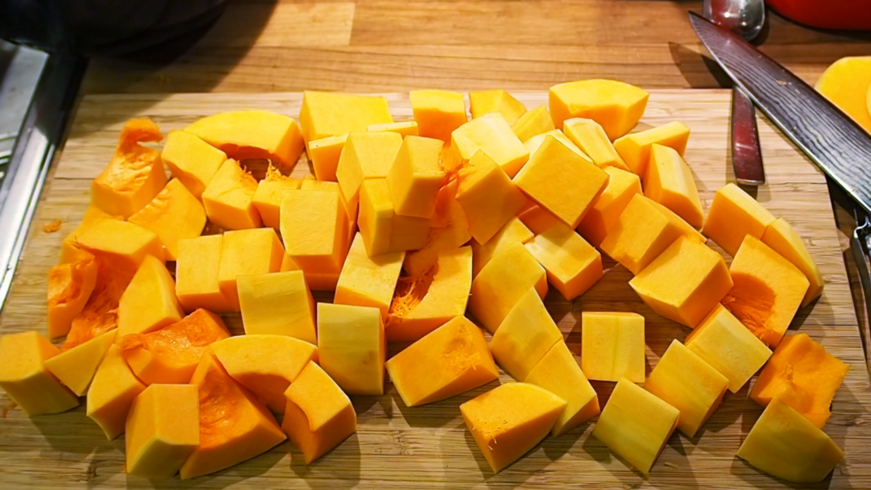 raw butternut cubes