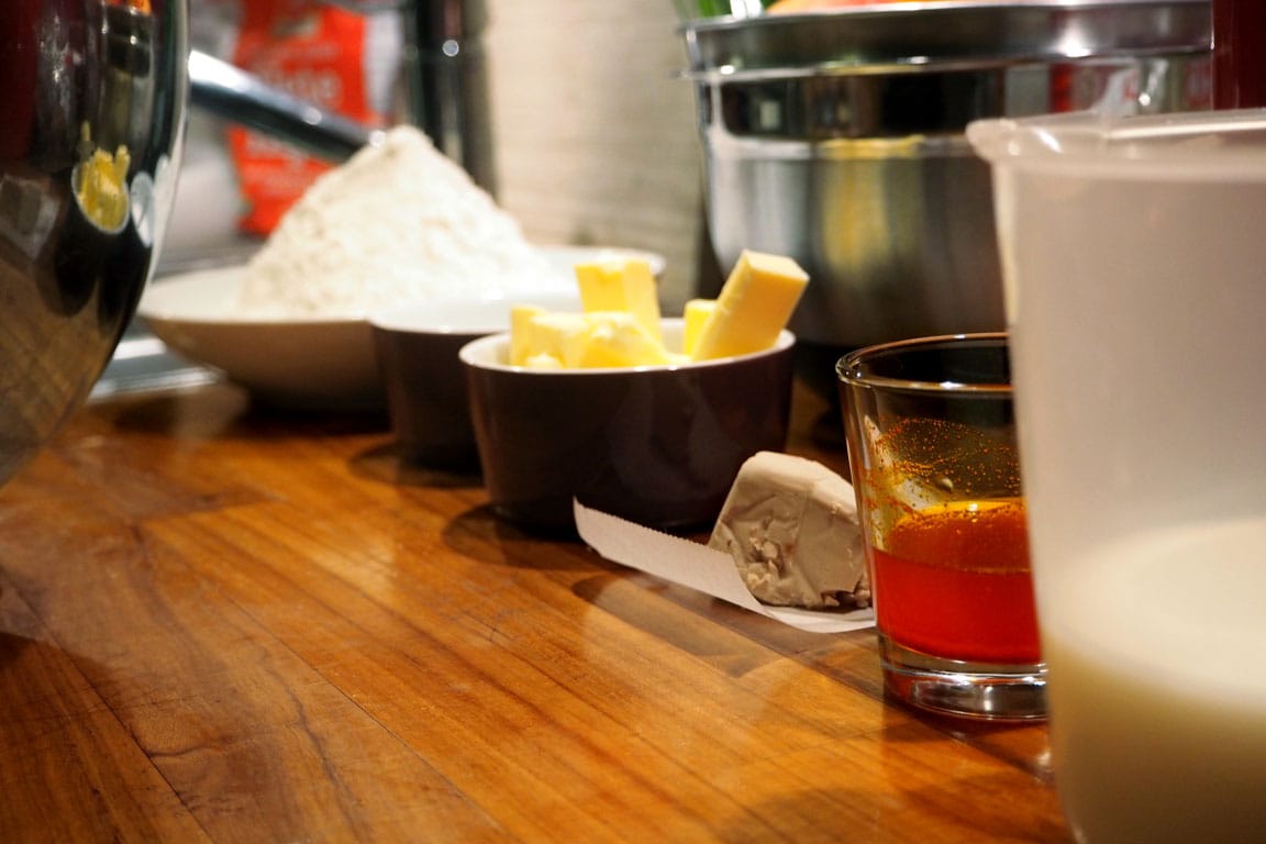 Ingredients for lussebullar