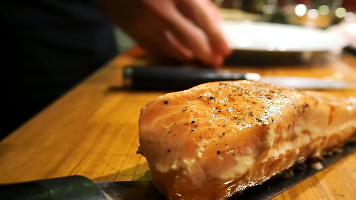 Cooked salmon