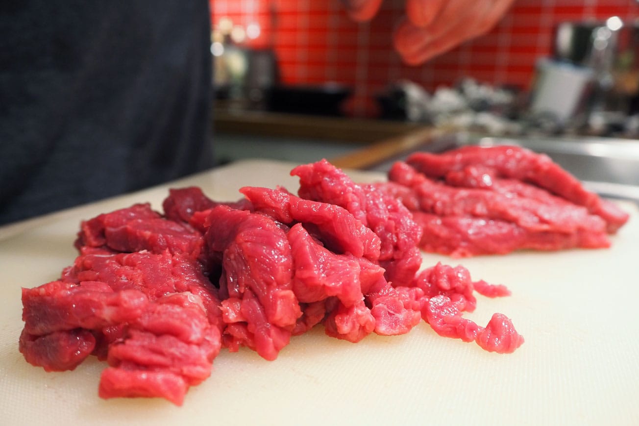sliced meat