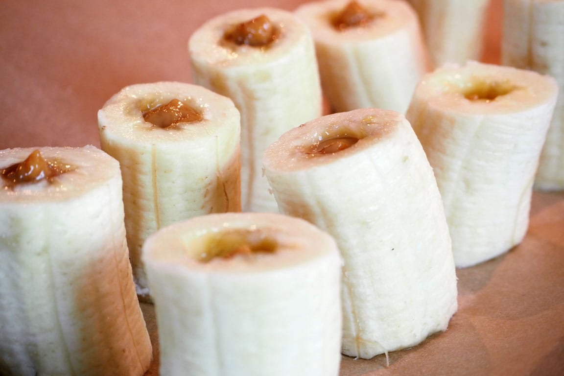 bananas filled with dulce de leche