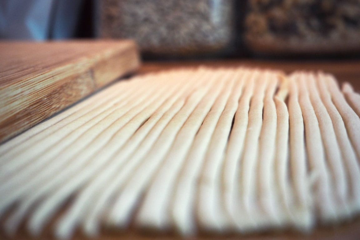 freshly made ramen noodles
