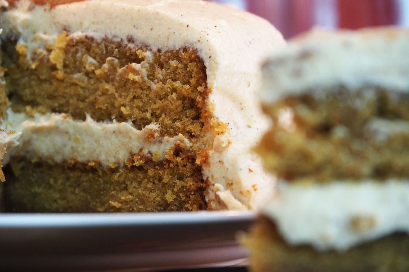 Slice of pumpkin cake