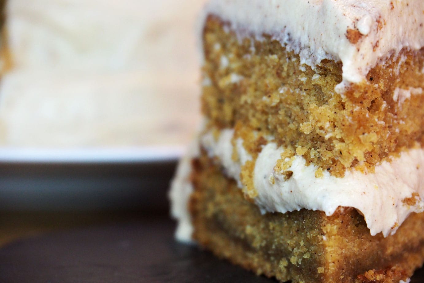 Slice of pumpkin cake