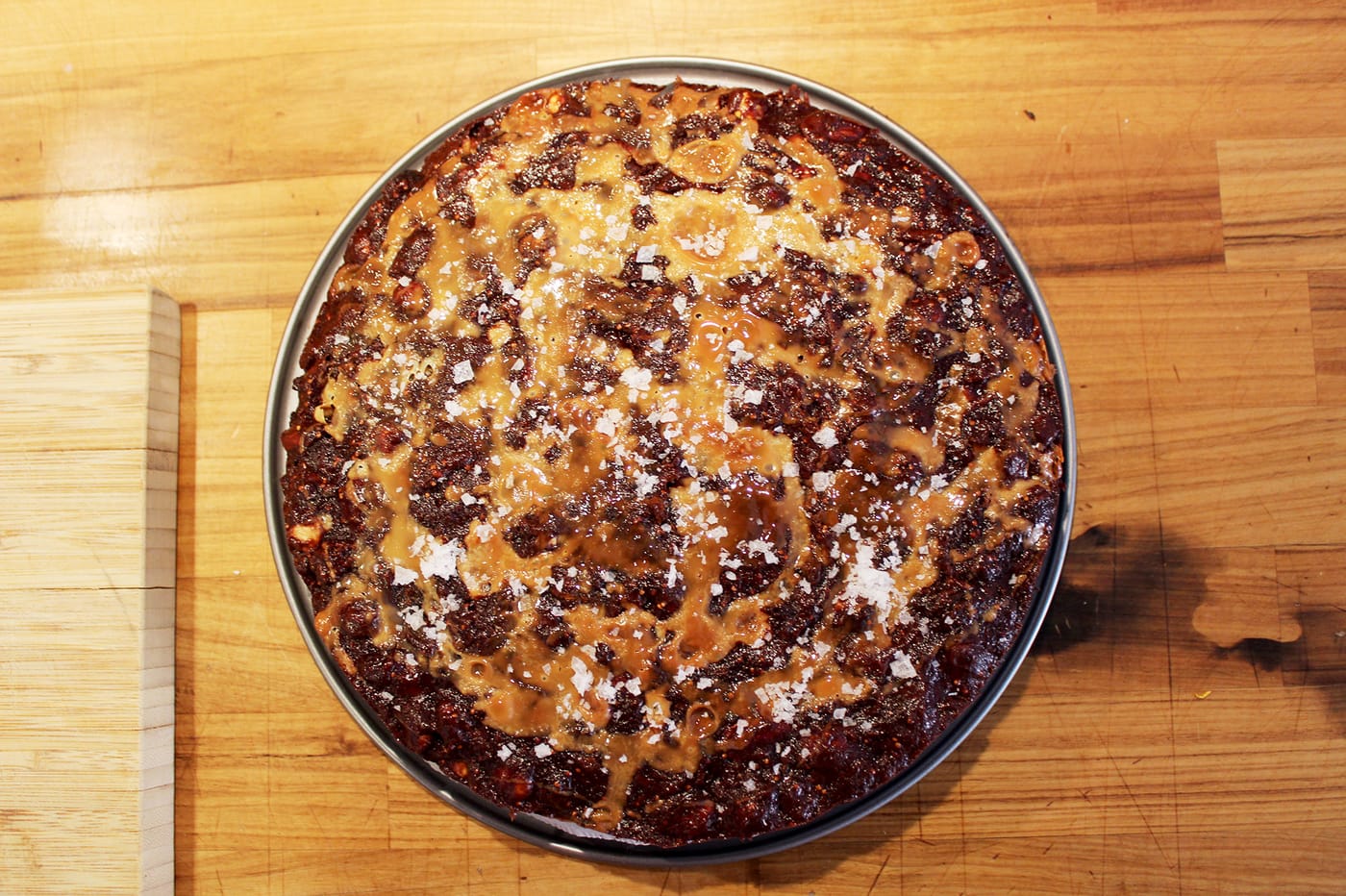 full panforte out of the oven