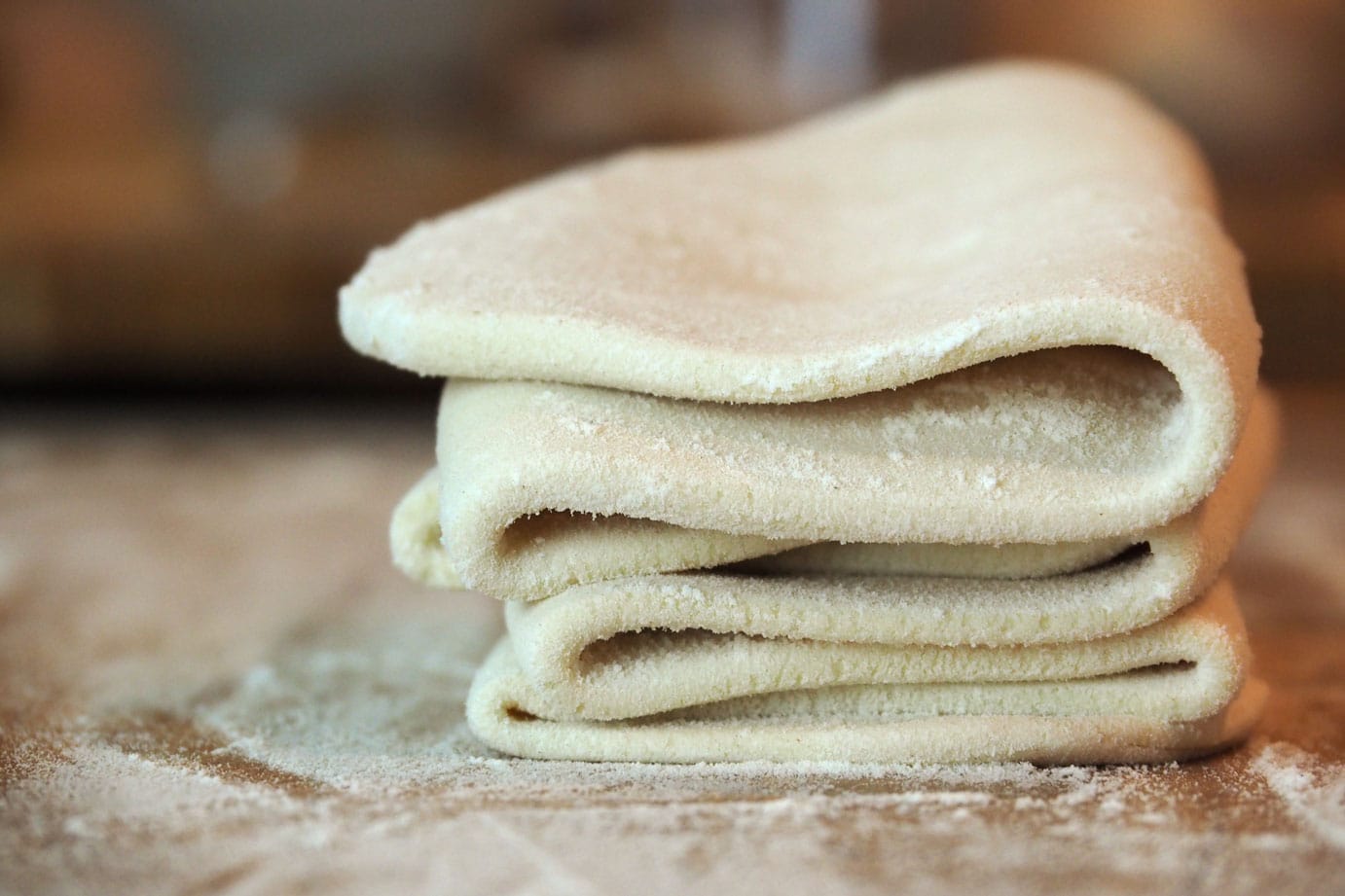 folded dough for udon noodle