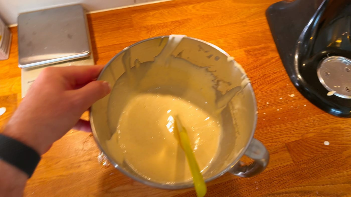 The finished batter, ready for the tin